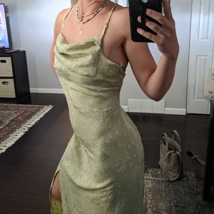 Beautiful silky green dress